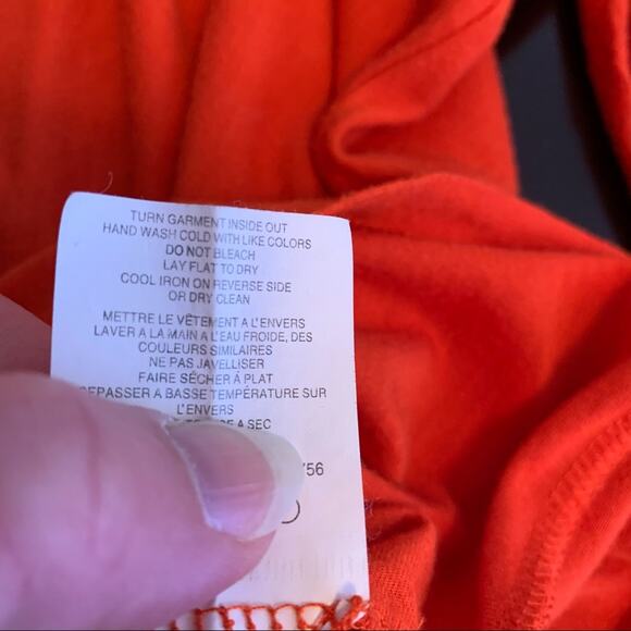 Vince red orange scoop neck tunic top size Extra Small XS - Picture 11 of 11